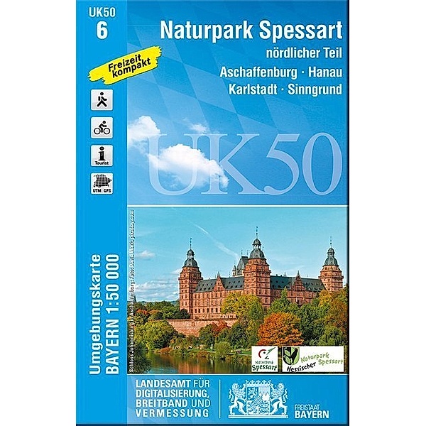 Topographische Karte Bayern Naturpark Spessart nördlicher Teil, Breitband und Vermessung, Bayern, Landesamt für Digitalisierung