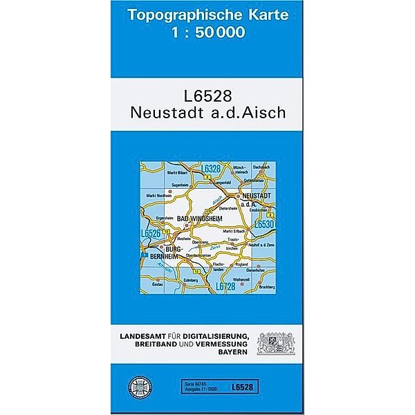 Topographische Karte Bayern Neustadt a. d. Aisch