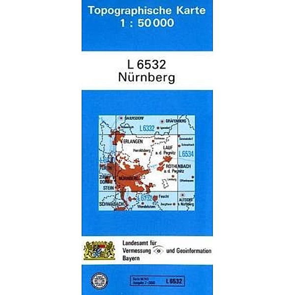 Topographische Karte Bayern Nürnberg