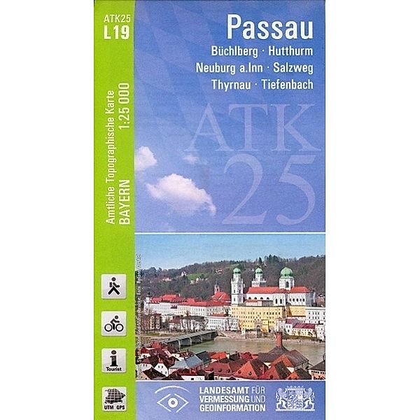 Topographische Karte Bayern Passau, Breitband und Vermessung, Bayern Landesamt für Digitalisierung