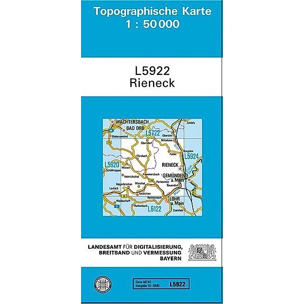 Topographische Karte Bayern Rieneck, Breitband und Vermessung, Bayern Landesamt für Digitalisierung