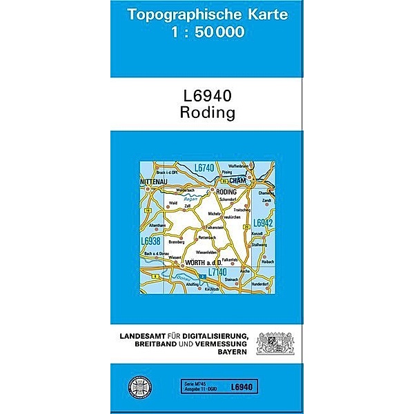 Topographische Karte Bayern Roding