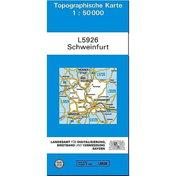 Topographische Karte Bayern Schweinfurt, Breitband und Vermessung, Bayern Landesamt für Digitalisierung