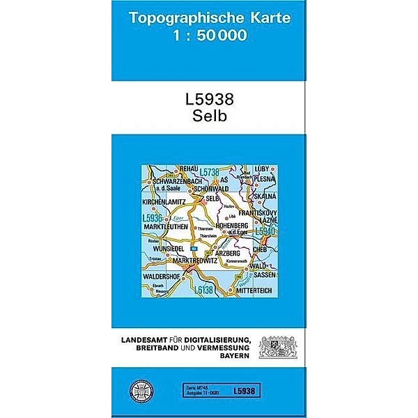 Topographische Karte Bayern Selb, Breitband und Vermessung, Bayern Landesamt für Digitalisierung