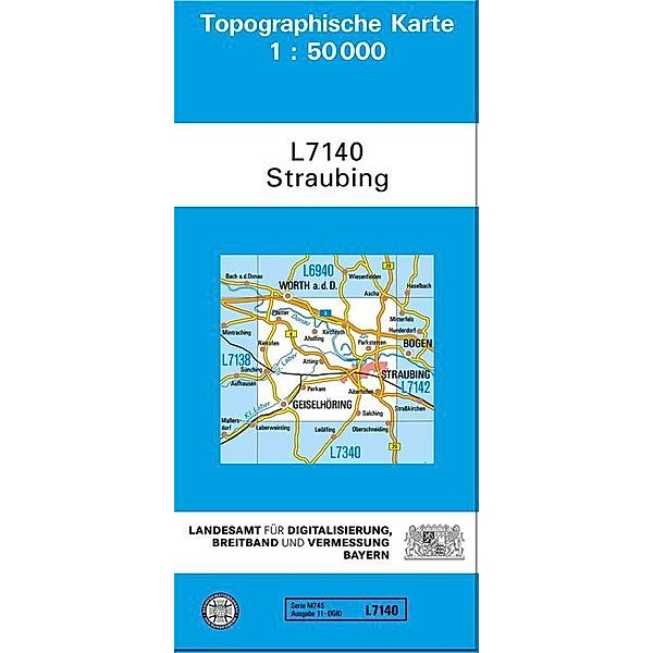 Topographische Karte Bayern Straubing