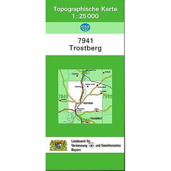 Topographische Karte Bayern Trostberg, Breitband und Vermessung, Bayern Landesamt für Digitalisierung