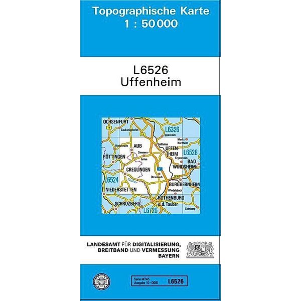 Topographische Karte Bayern Uffenheim, Breitband und Vermessung, Bayern Landesamt für Digitalisierung