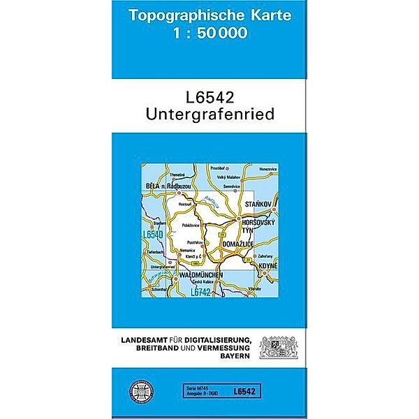 Topographische Karte Bayern Untergrafenried, Breitband und Vermessung, Bayern Landesamt für Digitalisierung