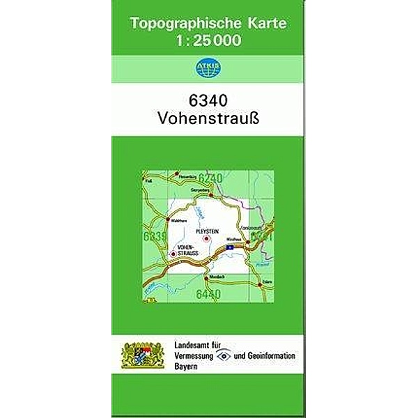 Topographische Karte Bayern Vohenstrauß