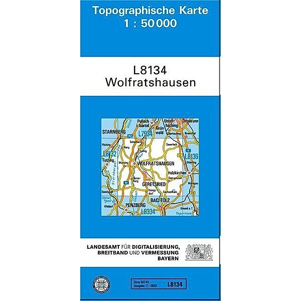 Topographische Karte Bayern Waldkirchen