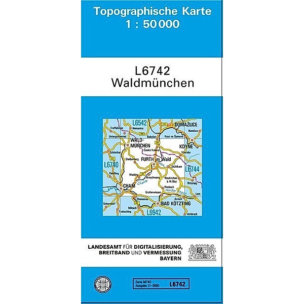 Topographische Karte Bayern Waldmünchen