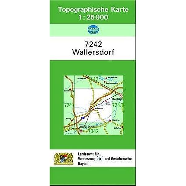 Topographische Karte Bayern Wallersdorf, Breitband und Vermessung, Bayern Landesamt für Digitalisierung