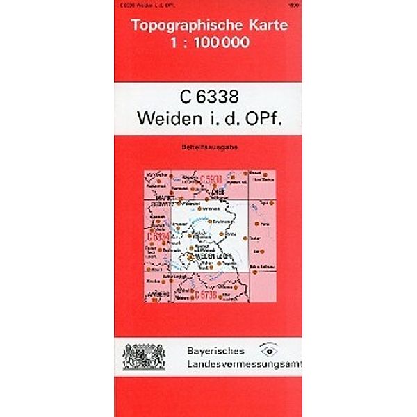 Topographische Karte Bayern Weiden i. d. OPf.