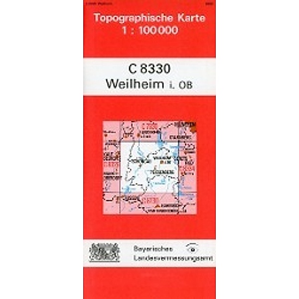 Topographische Karte Bayern Weilheim i. OB