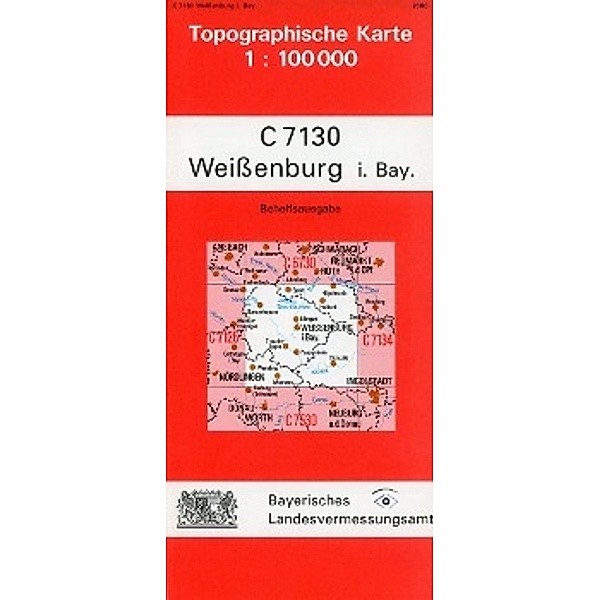 Topographische Karte Bayern Weißenburg i. Bay.