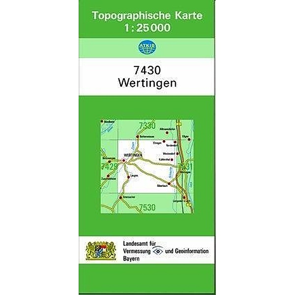 Topographische Karte Bayern Wertingen, Breitband und Vermessung, Bayern Landesamt für Digitalisierung