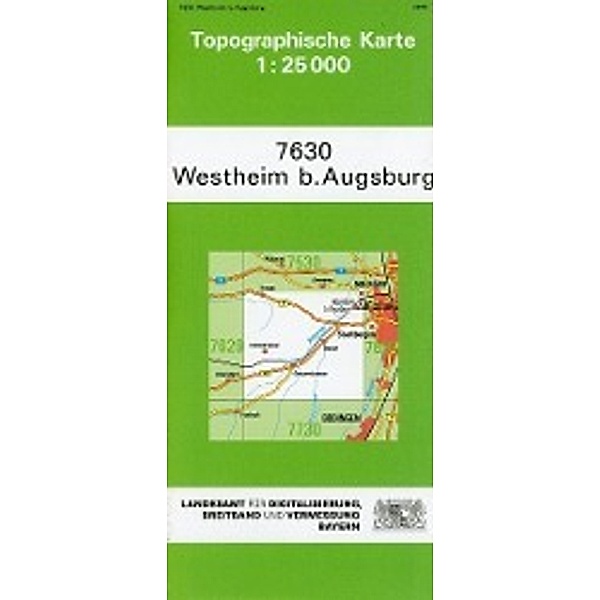 Topographische Karte Bayern Westheim b. Augsburg, Breitband und Vermessung, Bayern Landesamt für Digitalisierung
