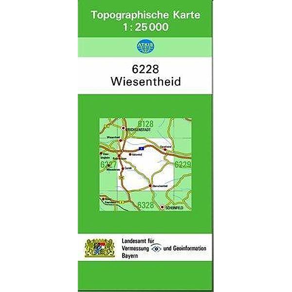 Topographische Karte Bayern Wiesentheid, Breitband und Vermessung, Bayern Landesamt für Digitalisierung