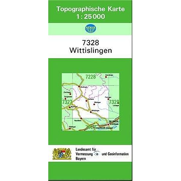 Topographische Karte Bayern Wittislingen, Breitband und Vermessung, Bayern Landesamt für Digitalisierung