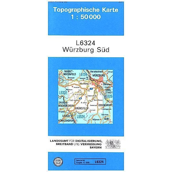 Topographische Karte Bayern Würzburg Süd, Breitband und Vermessung, Bayern Landesamt für Digitalisierung