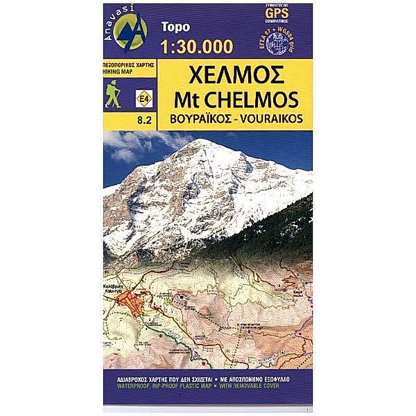 Topographische Karte Mt. Chelmos
