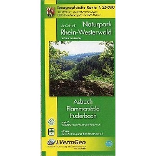 Topographische Karte Rheinland-Pfalz Naturpark Rhein-Westerwald