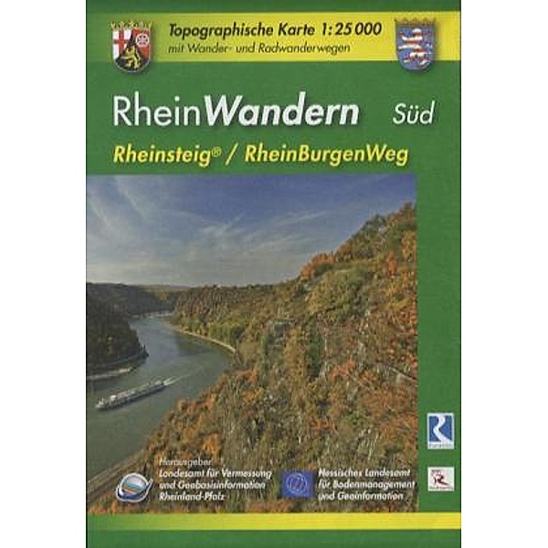 Topographische Karte Rheinland-Pfalz RheinWandern Süd