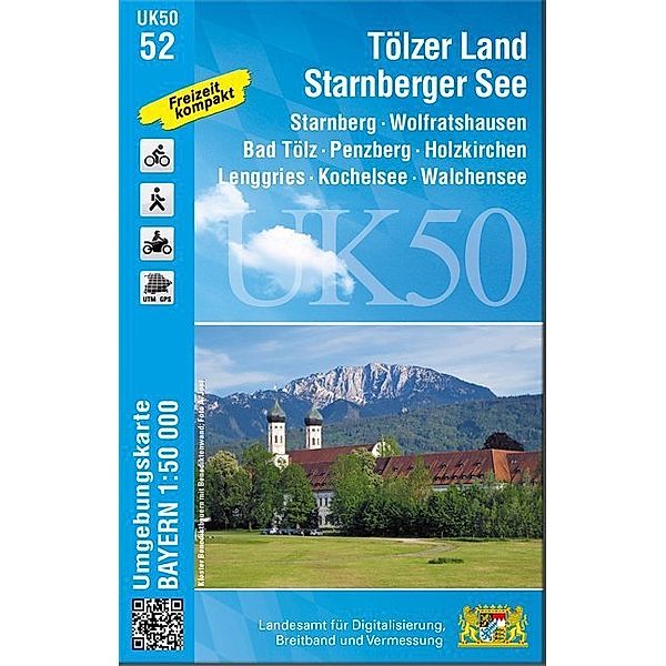 Topographische Karte Tölzer Land, Starnberger See