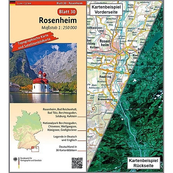 Topographische Karte und Satellitenbildkarte Rosenheim, BKG - Bundesamt für Kartographie und Geodäsie