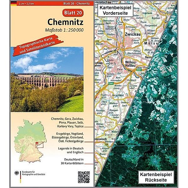 Topographische Karte und Satellitenbildkarte Chemnitz, BKG - Bundesamt für Kartographie und Geodäsie