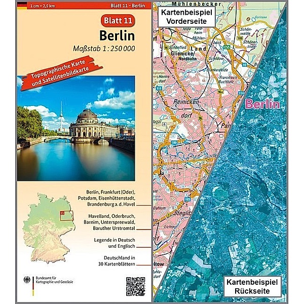 Topographische Karte und Satellitenbildkarte Berlin, BKG - Bundesamt für Kartographie und Geodäsie