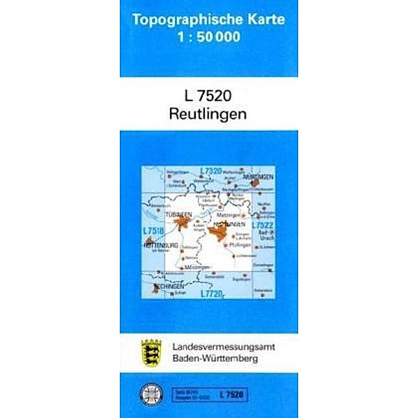 Topographische Karten Baden-Württemberg, Zivilmilitärische Ausgabe: Topographische Karte Baden-Württemberg, Zivilmilitärische Ausgabe - Reutlingen
