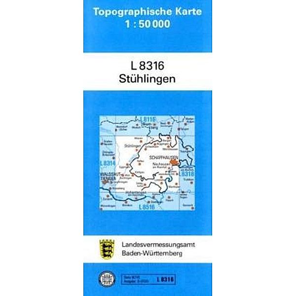 Topographische Karten Baden-Württemberg, Zivilmilitärische Ausgabe: Topographische Karte Baden-Württemberg, Zivilmilitärische Ausgabe - Stühlingen