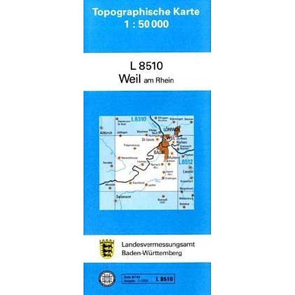 Topographische Karten Baden-Württemberg, Zivilmilitärische Ausgabe: Topographische Karte Baden-Württemberg, Zivilmilitärische Ausgabe - Weil am Rhein