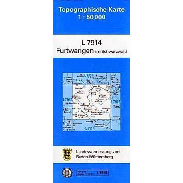 Topographische Karten Baden-Württemberg, Zivilmilitärische Ausgabe: Topographische Karte Baden-Württemberg, Zivilmilitärische Ausgabe - Furtwangen im Schwarzwald