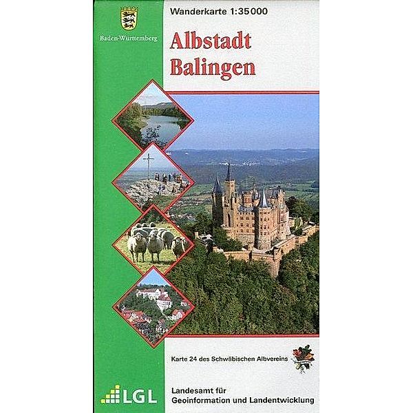 Topographische Wanderkarte Baden-Württemberg Albstadt, Balingen