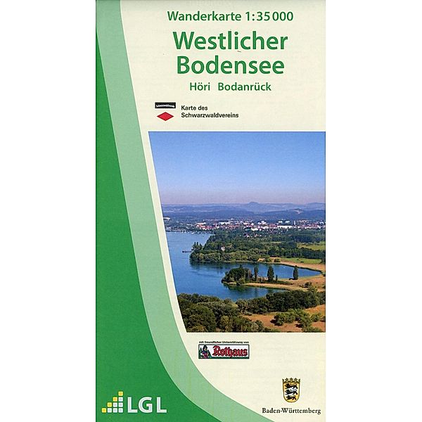 Topographische Wanderkarte Baden-Württemberg Westlicher Bodensee