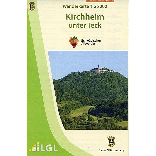 Topographische Wanderkarte Baden-Württemberg Kirchheim unter Teck