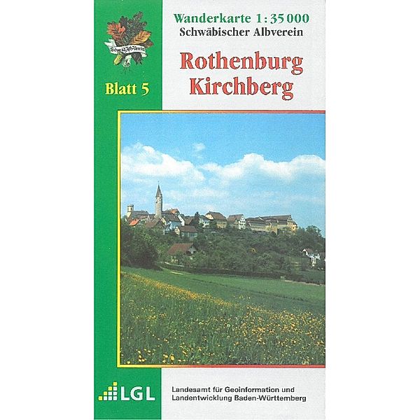 Topographische Wanderkarte Baden-Württemberg Rothenburg - Kirchberg