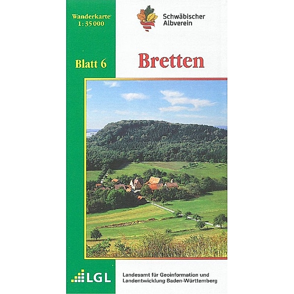 Topographische Wanderkarte Baden-Württemberg Bretten