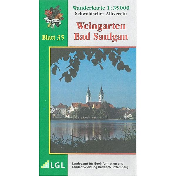 Topographische Wanderkarte Baden-Württemberg Weingarten - Bad Saulgau