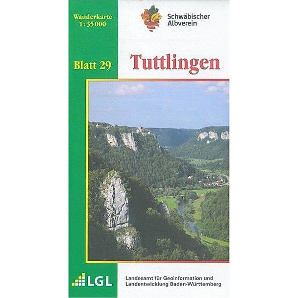 Topographische Wanderkarte Baden-Württemberg Tuttlingen
