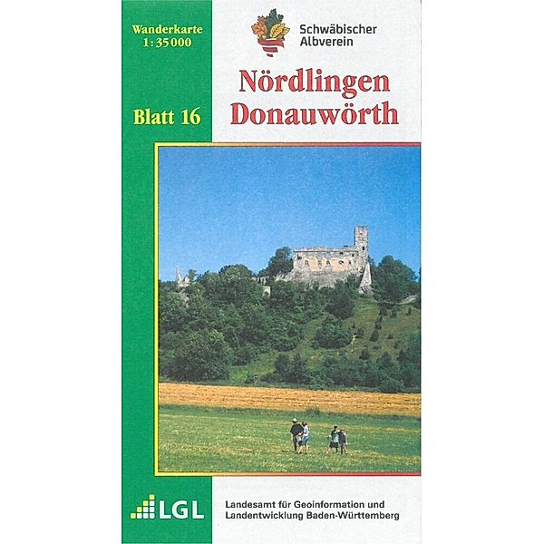 Topographische Wanderkarte Baden-Württemberg Nördlingen - Donauwörth