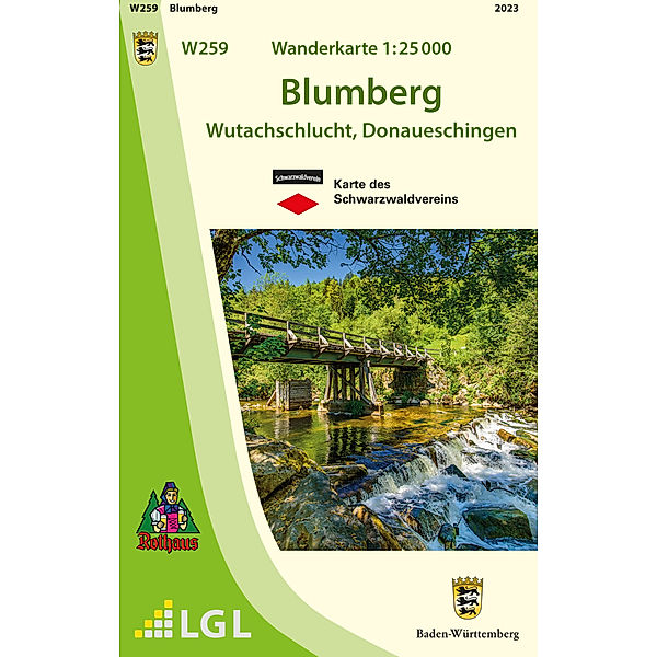 Topographische Wanderkarte Baden-Württemberg Blumberg