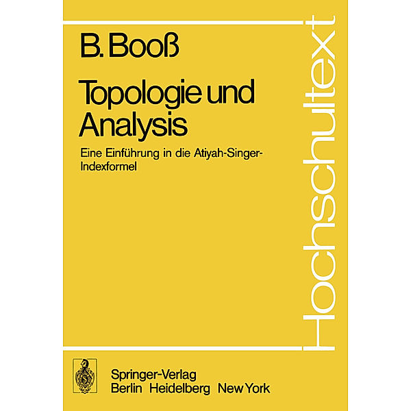 Topologie und Analysis, B. Booss