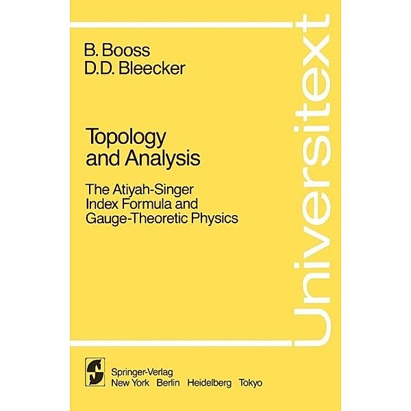 Topology and Analysis / Universitext, B. Booss, D. D. Bleecker
