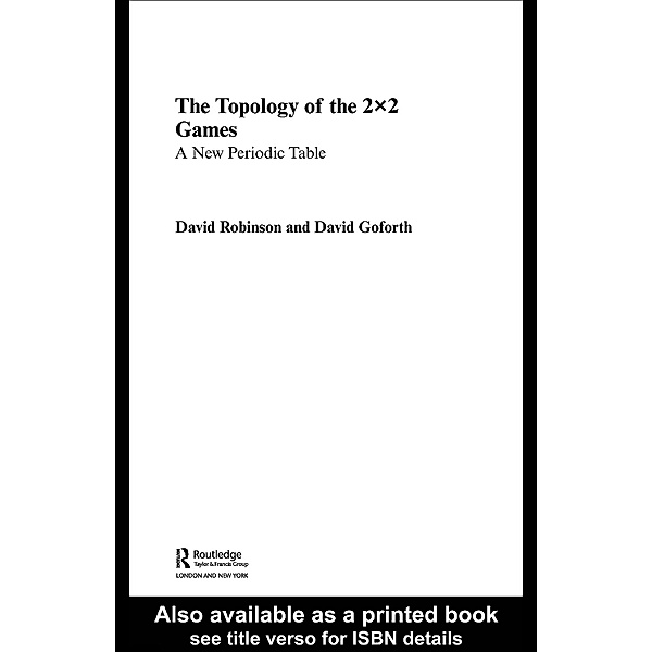 Topology of 2x2 Games, David Goforth, David Robinson