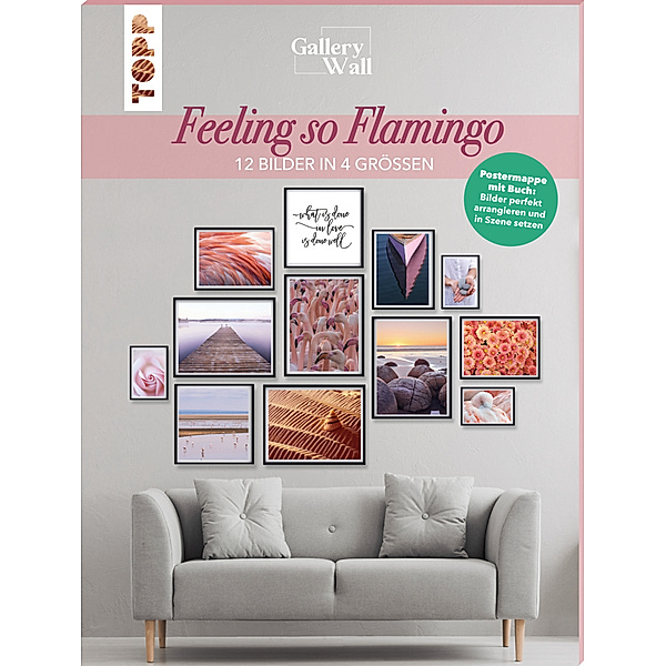 Topp Buchreihe / Gallery Wall Feeling so Flamingo. 12 Bilder in 4 Grössen, Frederike Treu