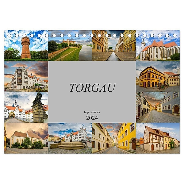Torgau Impressionen (Tischkalender 2024 DIN A5 quer), CALVENDO Monatskalender, Dirk Meutzner