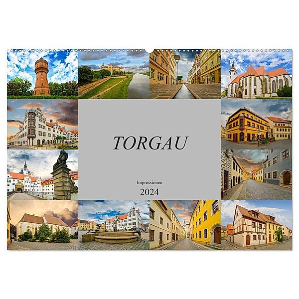 Torgau Impressionen (Wandkalender 2024 DIN A2 quer), CALVENDO Monatskalender, Dirk Meutzner